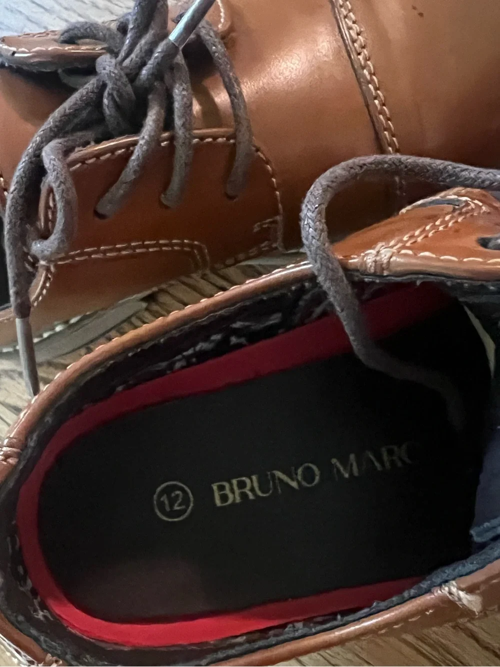 Bruno Marc Classic Kids Brown Dress Oxfords Lace-Up Closure Boys 12